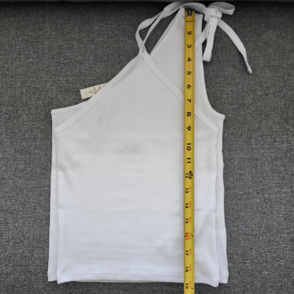 Madewell White One-Shoulder Tank Top - Picture 8 of 8